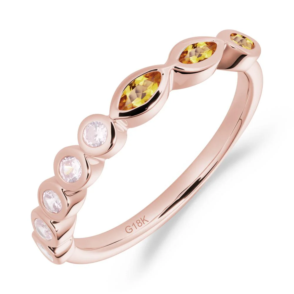 Marquise and Round Citrine Eternity Ring - Image 6