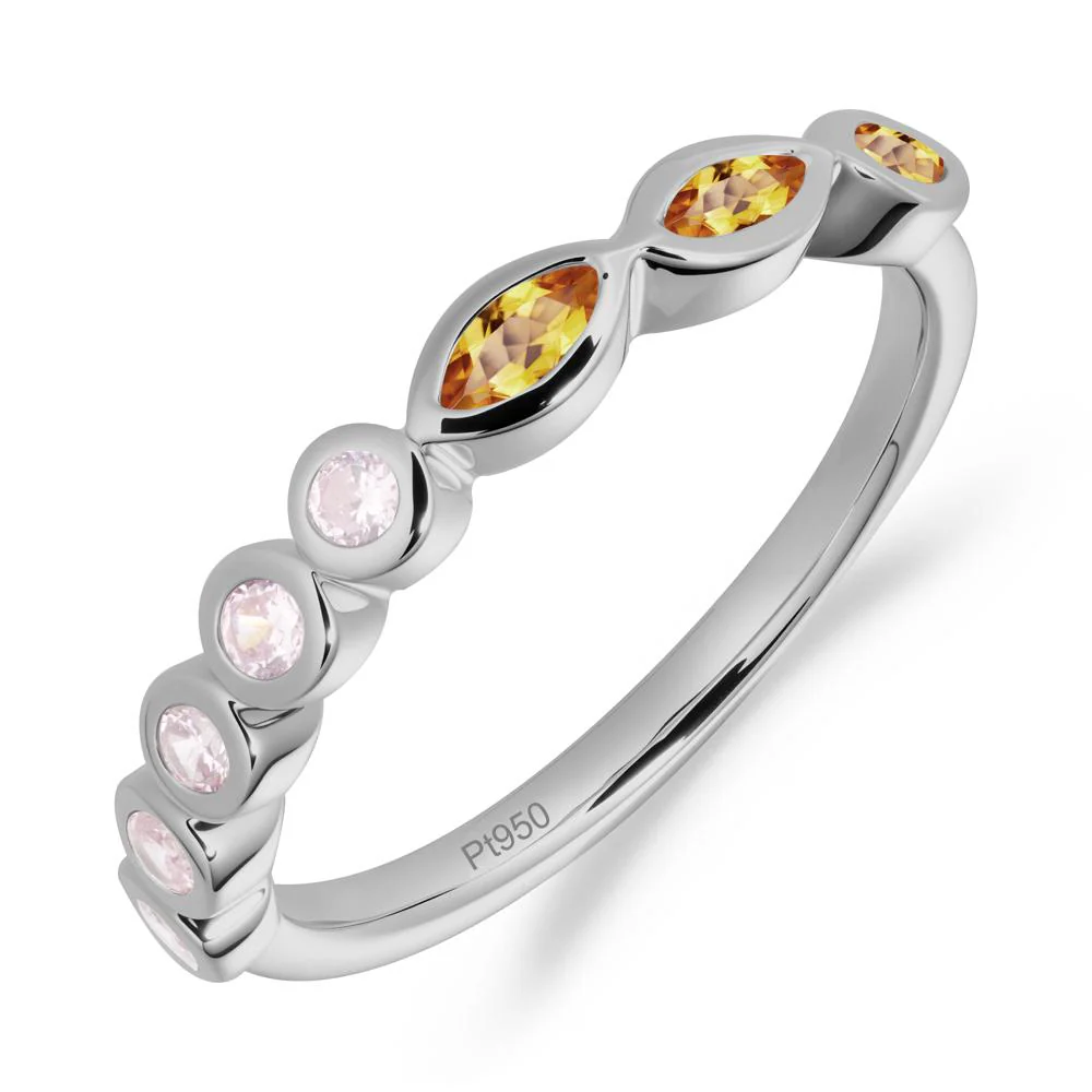 Marquise and Round Citrine Eternity Ring - Image 8