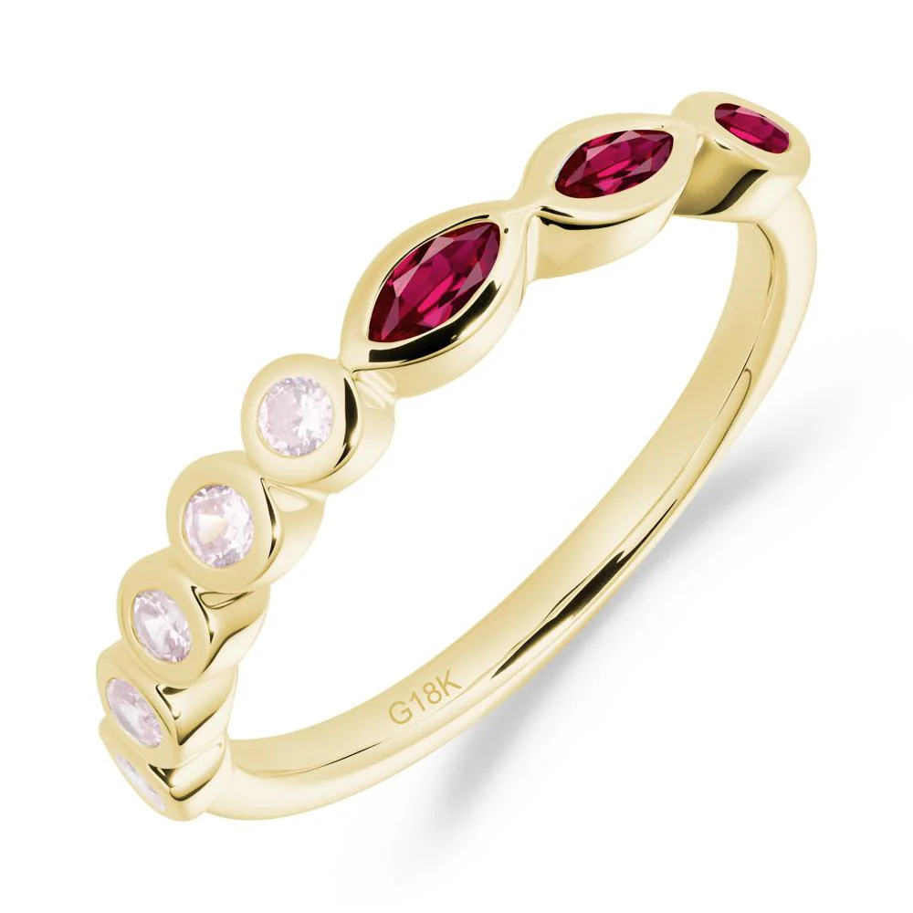 Marquise and Round Ruby Eternity Ring - Image 6