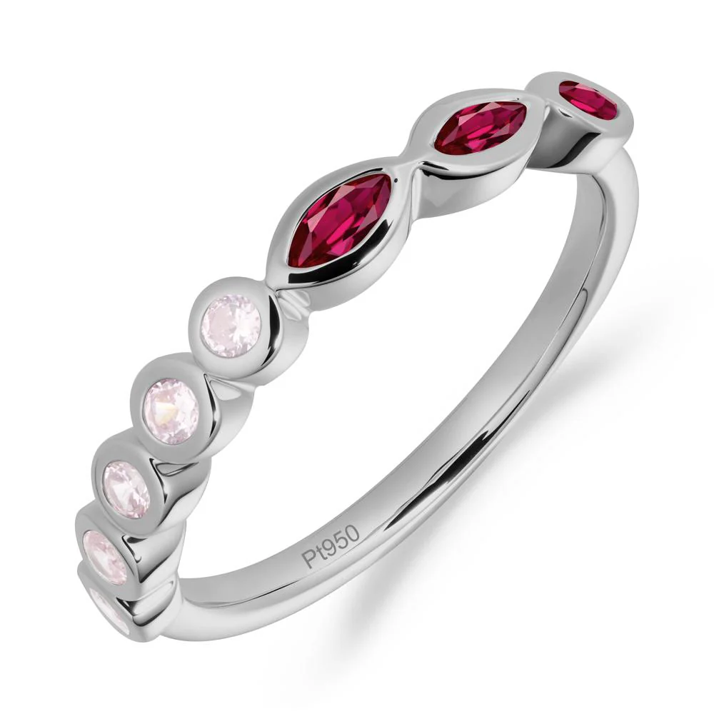 Marquise and Round Ruby Eternity Ring - Image 7