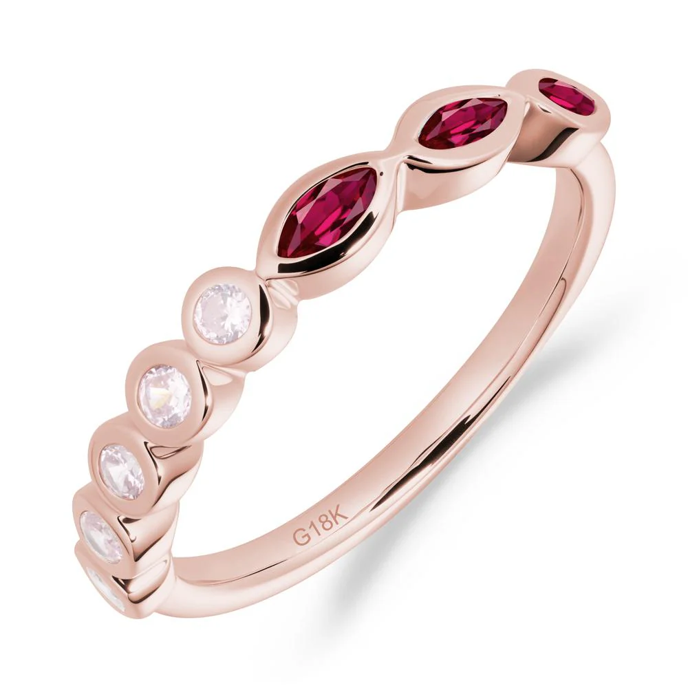 Marquise and Round Ruby Eternity Ring - Image 9