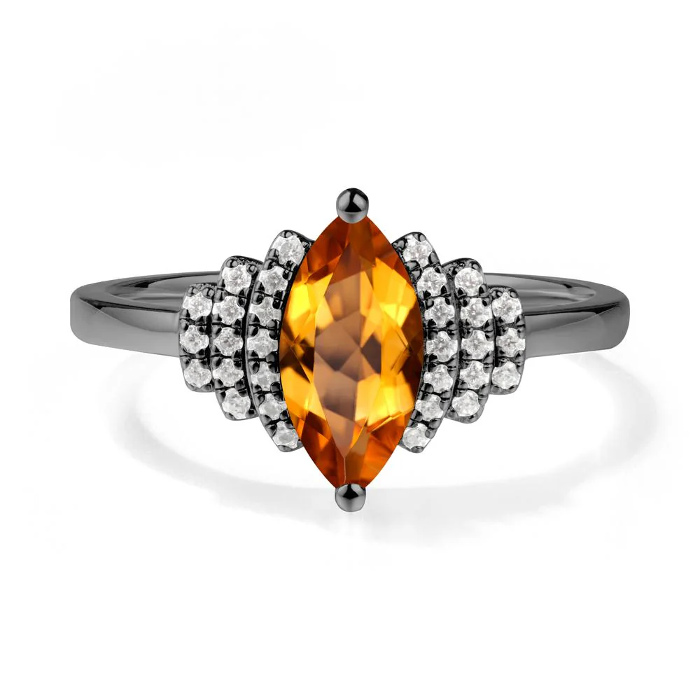 Marquise Citrine Cluster Ring - Image 2