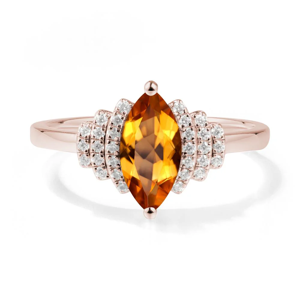 Marquise Citrine Cluster Ring - Image 6