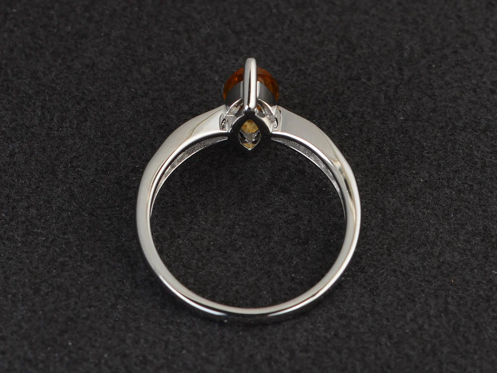 Marquise Citrine Promise Ring - Image 3