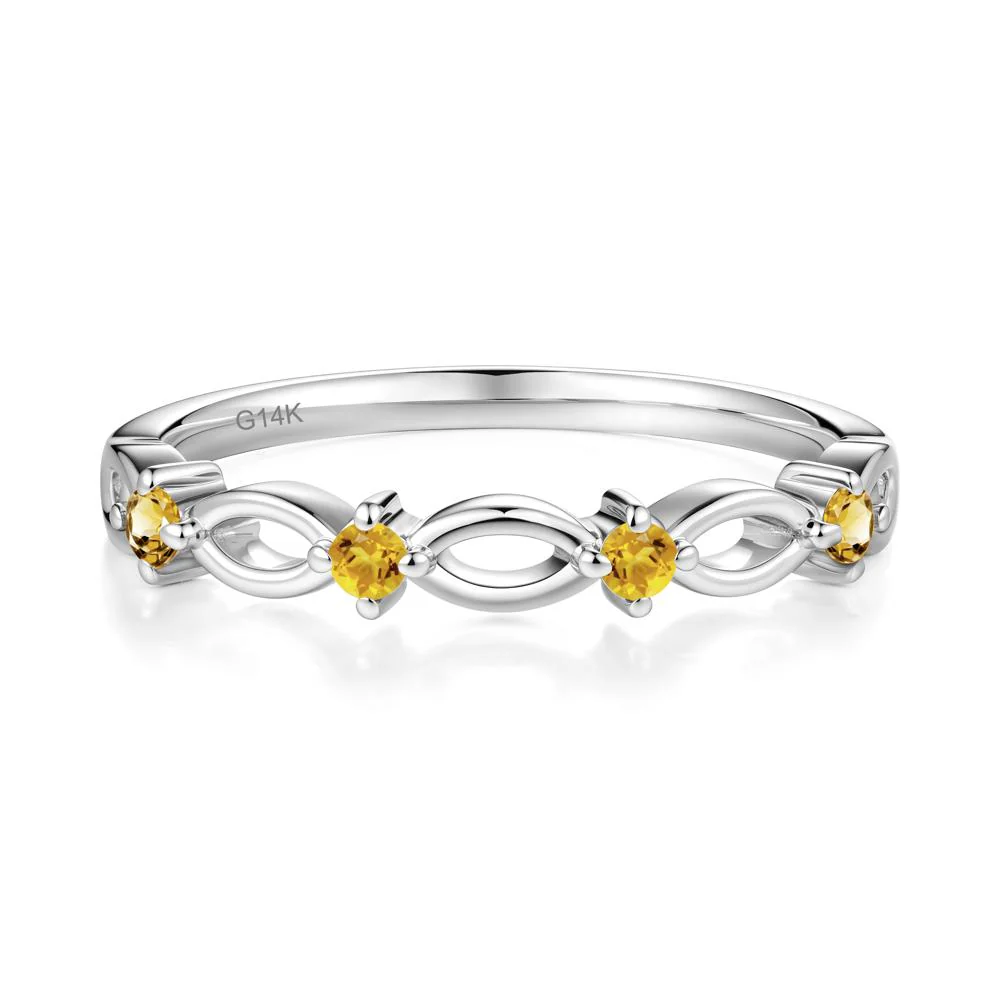 Marquise Citrine Stackable Ring - Image 2