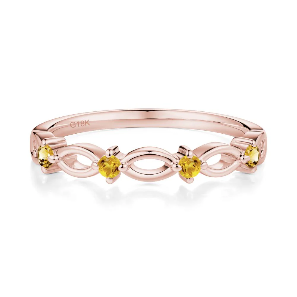 Marquise Citrine Stackable Ring - Image 3