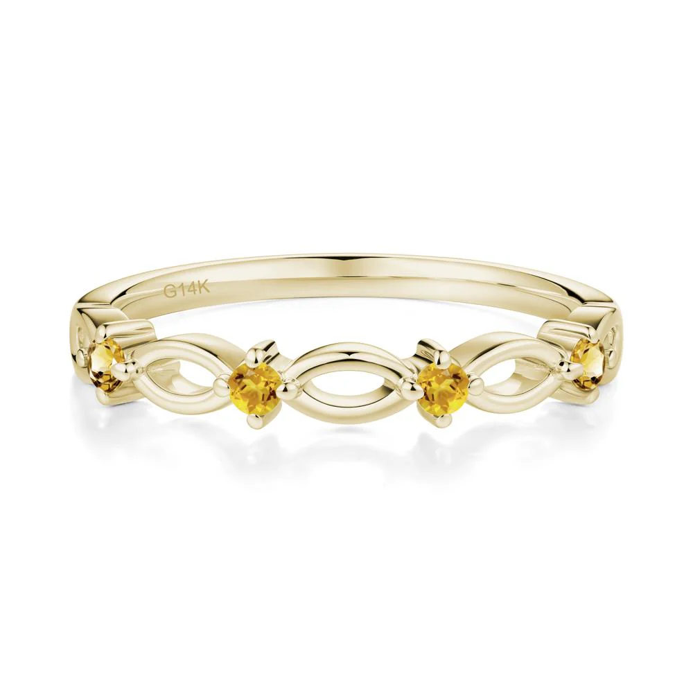 Marquise Citrine Stackable Ring - Image 4