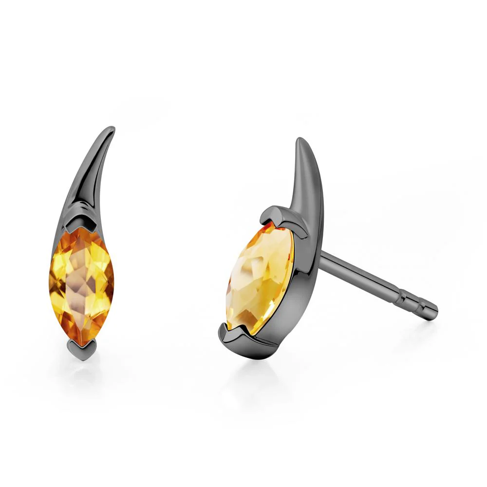Marquise Citrine Stud Earrings - Image 6