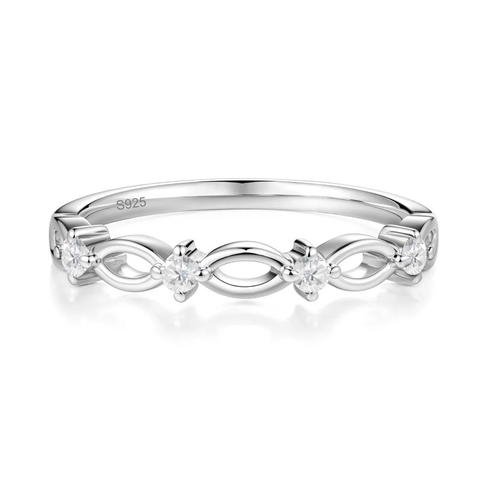 Marquise Cubic Zirconia Stackable Ring - Image 6