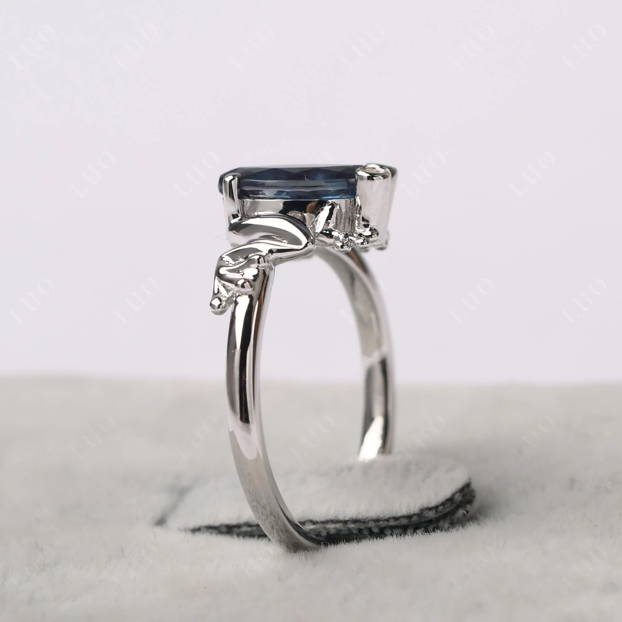 Marquise Cut Alexandrite Frog Ring - Image 13