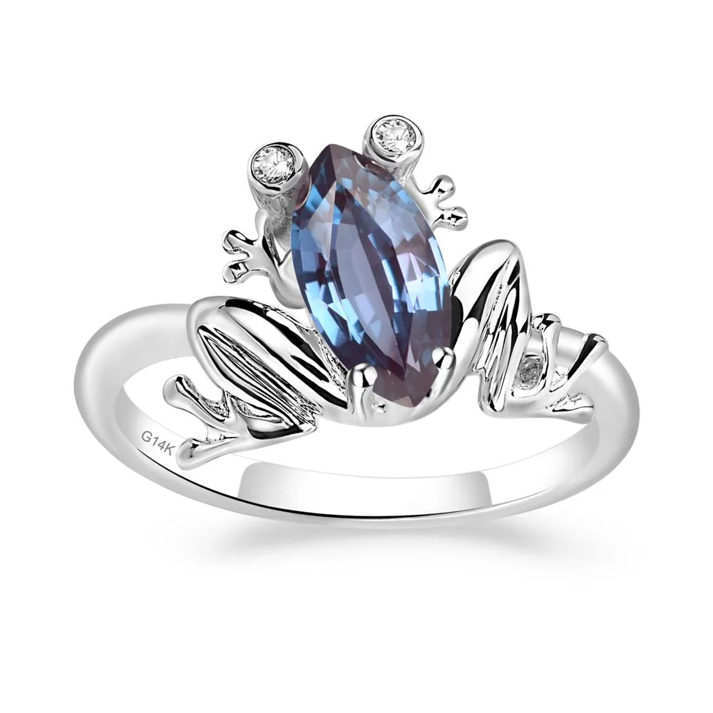 Marquise Cut Alexandrite Frog Ring - Image 4