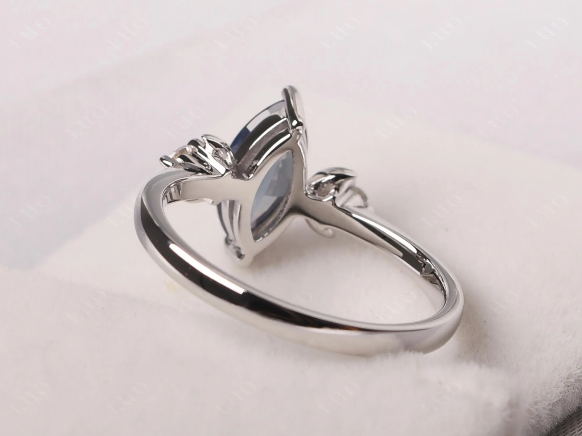 Moon Inspired Alexandrite Engagement Ring - Image 12
