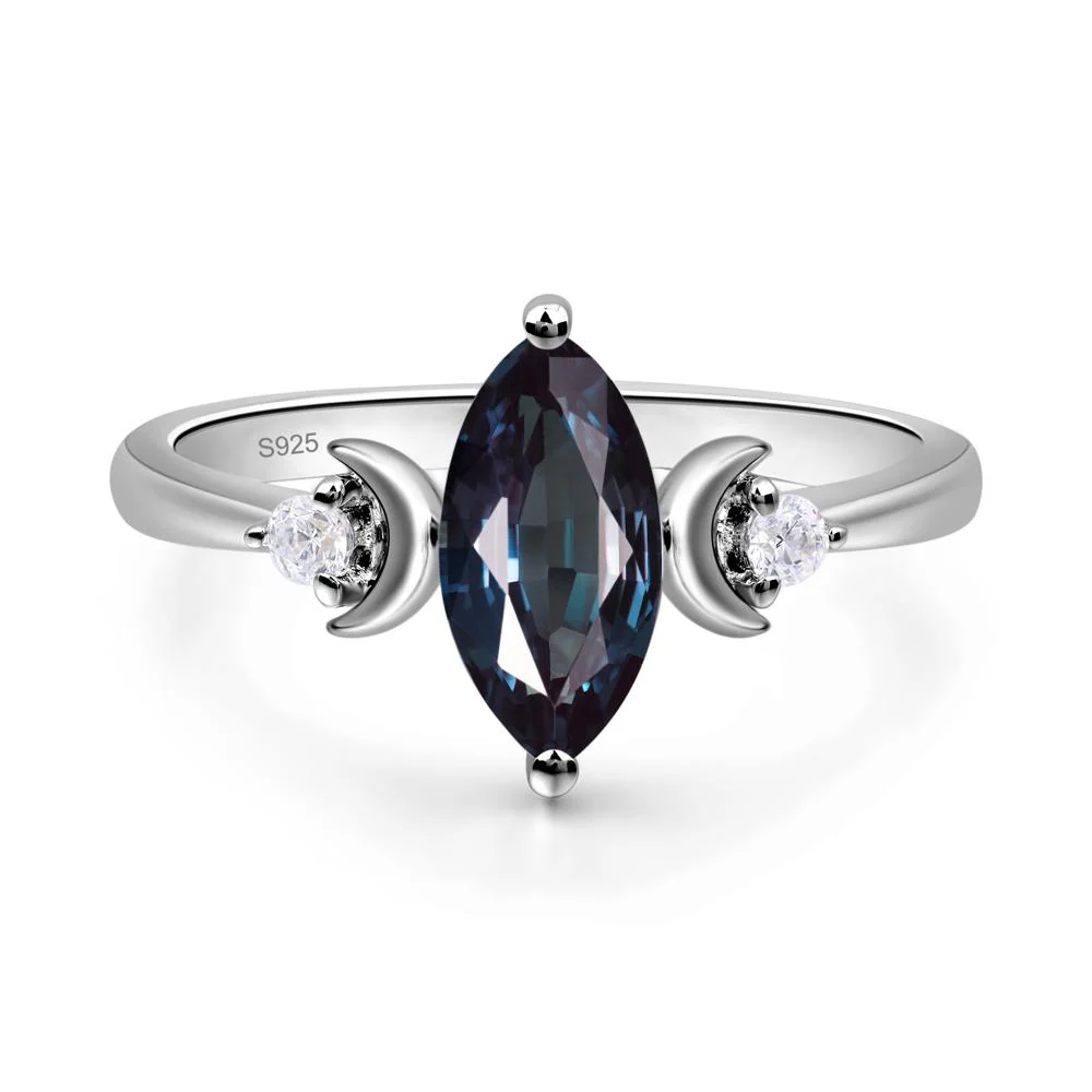 Moon Inspired Alexandrite Engagement Ring - Image 2