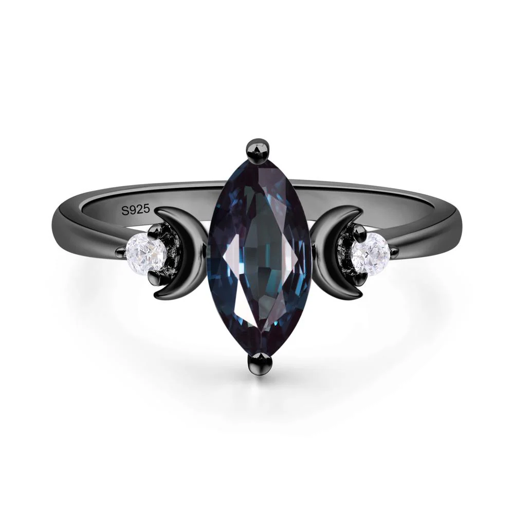 Moon Inspired Alexandrite Engagement Ring - Image 3