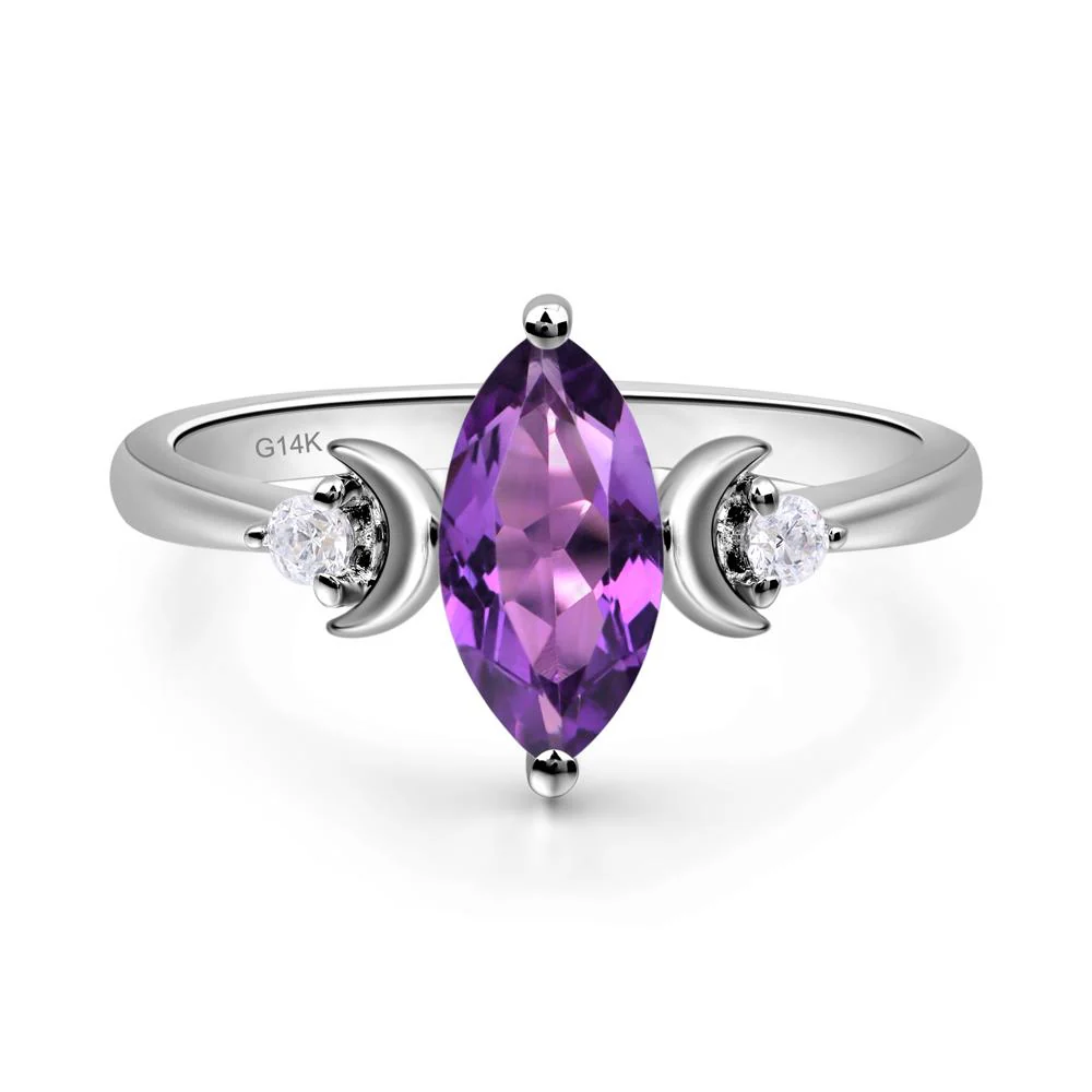 Amethyst Double Moon Ring - Image 3