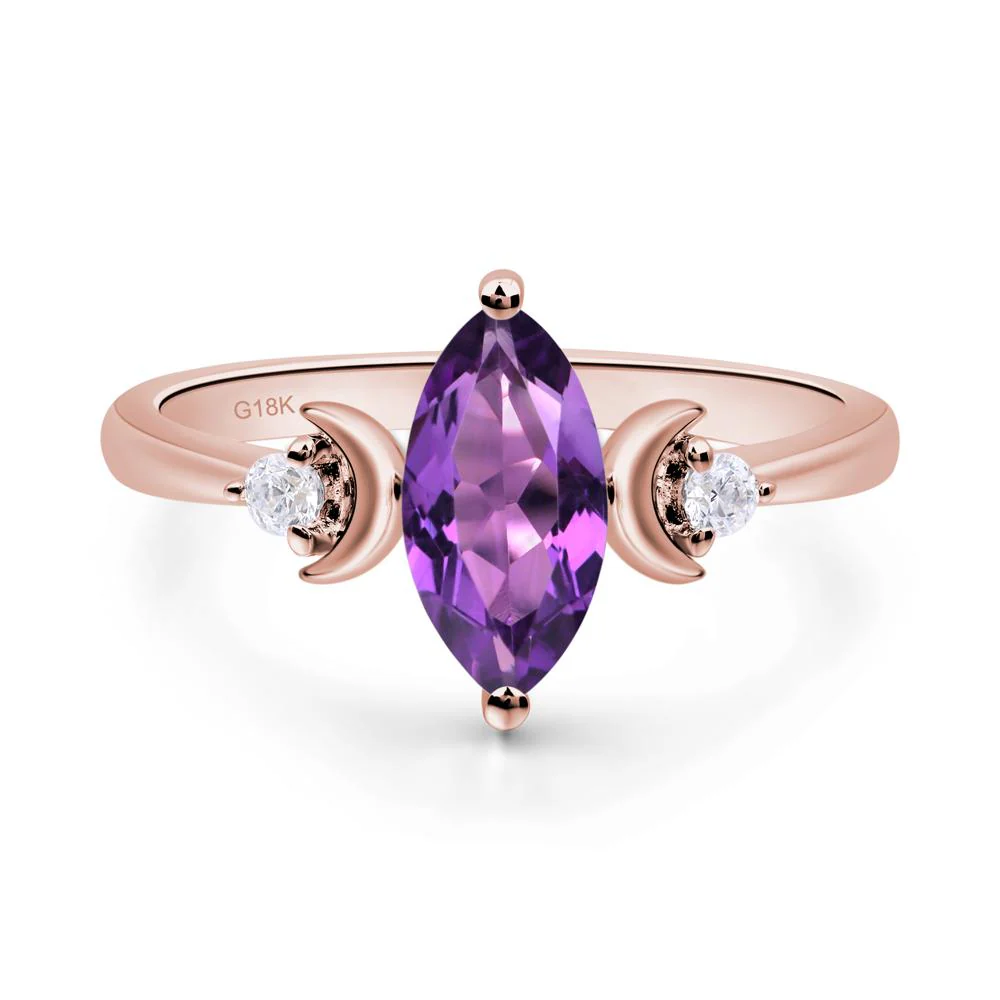 Amethyst Double Moon Ring - Image 9