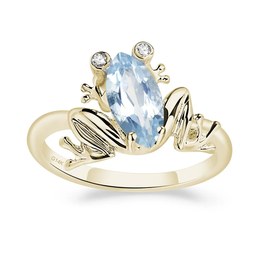 Aquamarine Ring with Frog - Image 5