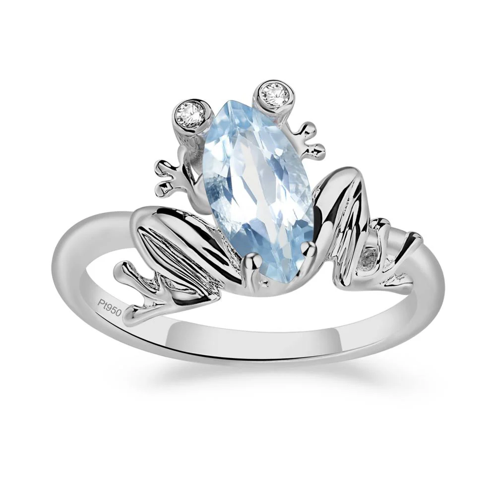 Aquamarine Ring with Frog - Image 6
