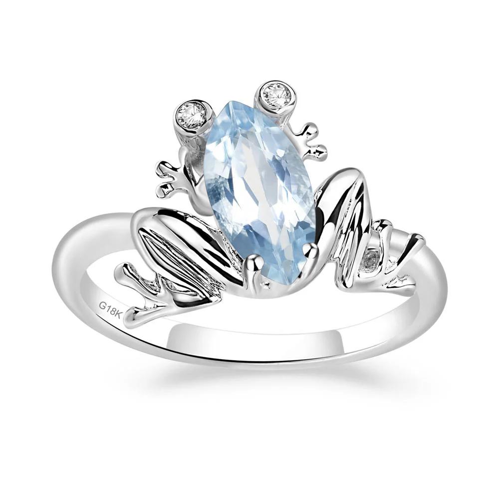 Aquamarine Ring with Frog - Image 7