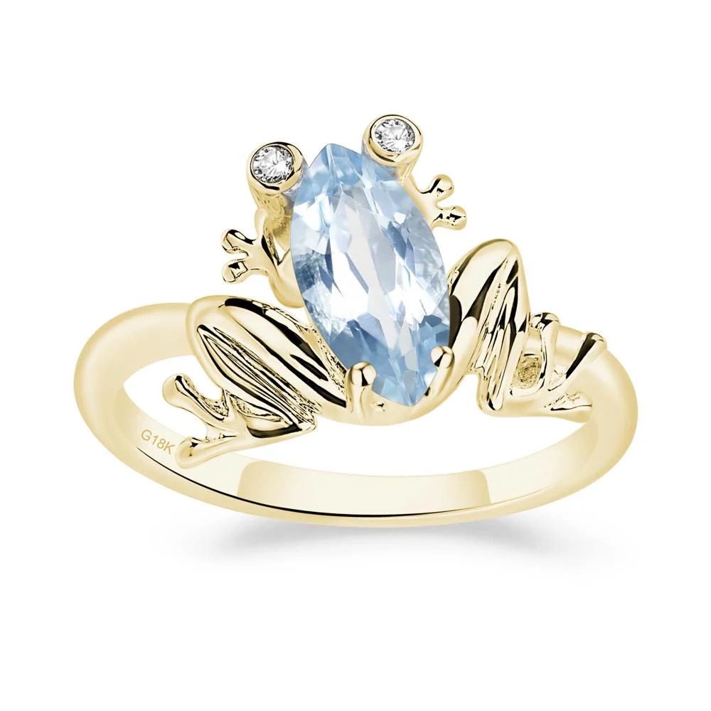 Aquamarine Ring with Frog - Image 8