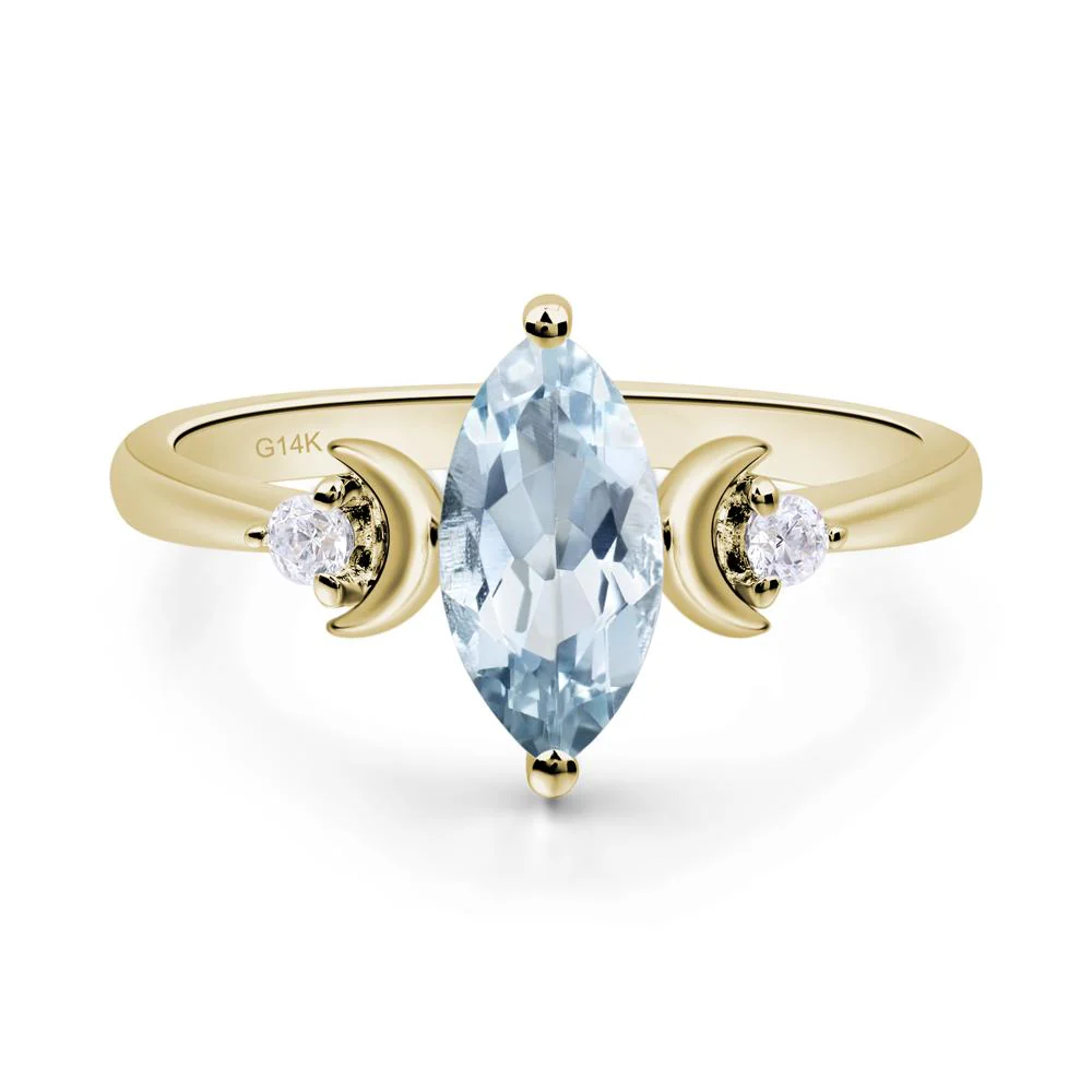 Aquamarine Moon Ring - Image 5