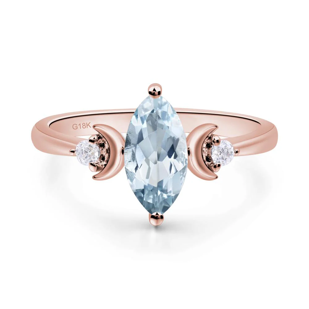 Aquamarine Moon Ring - Image 9