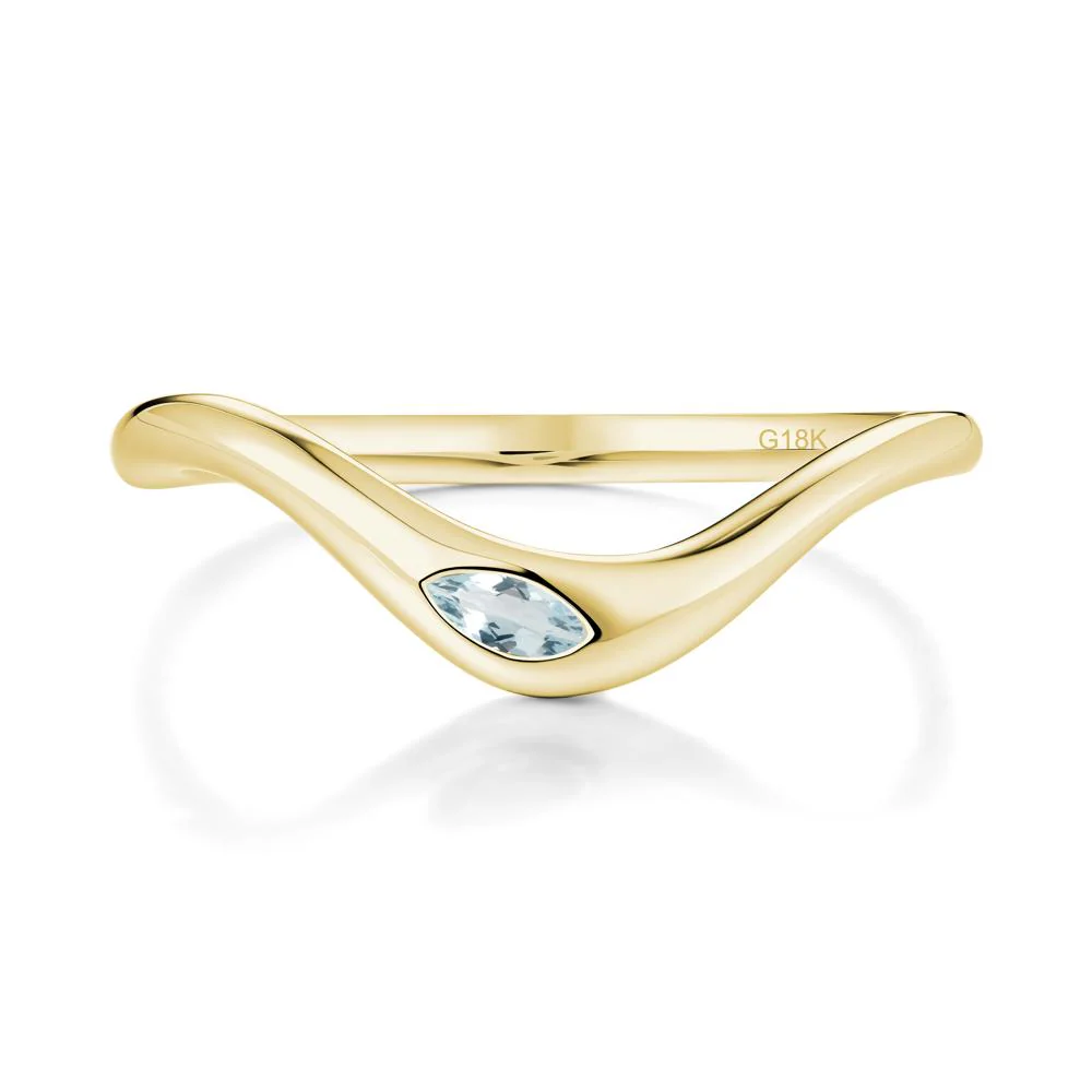 Marquise Cut Aquamarine Nesting Ring - Image 6