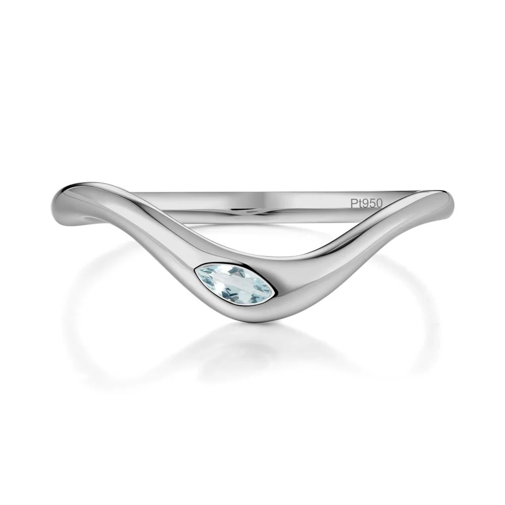 Marquise Cut Aquamarine Nesting Ring - Image 7