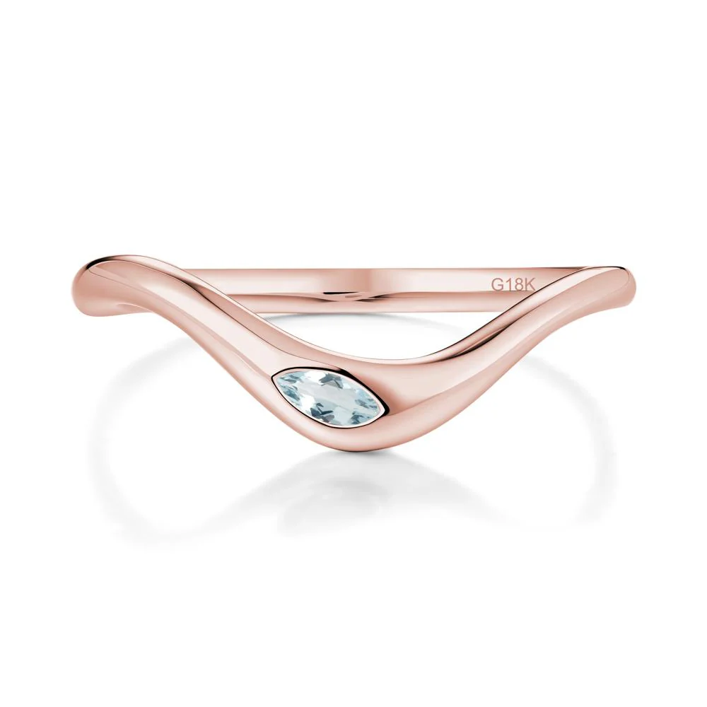 Marquise Cut Aquamarine Nesting Ring - Image 8