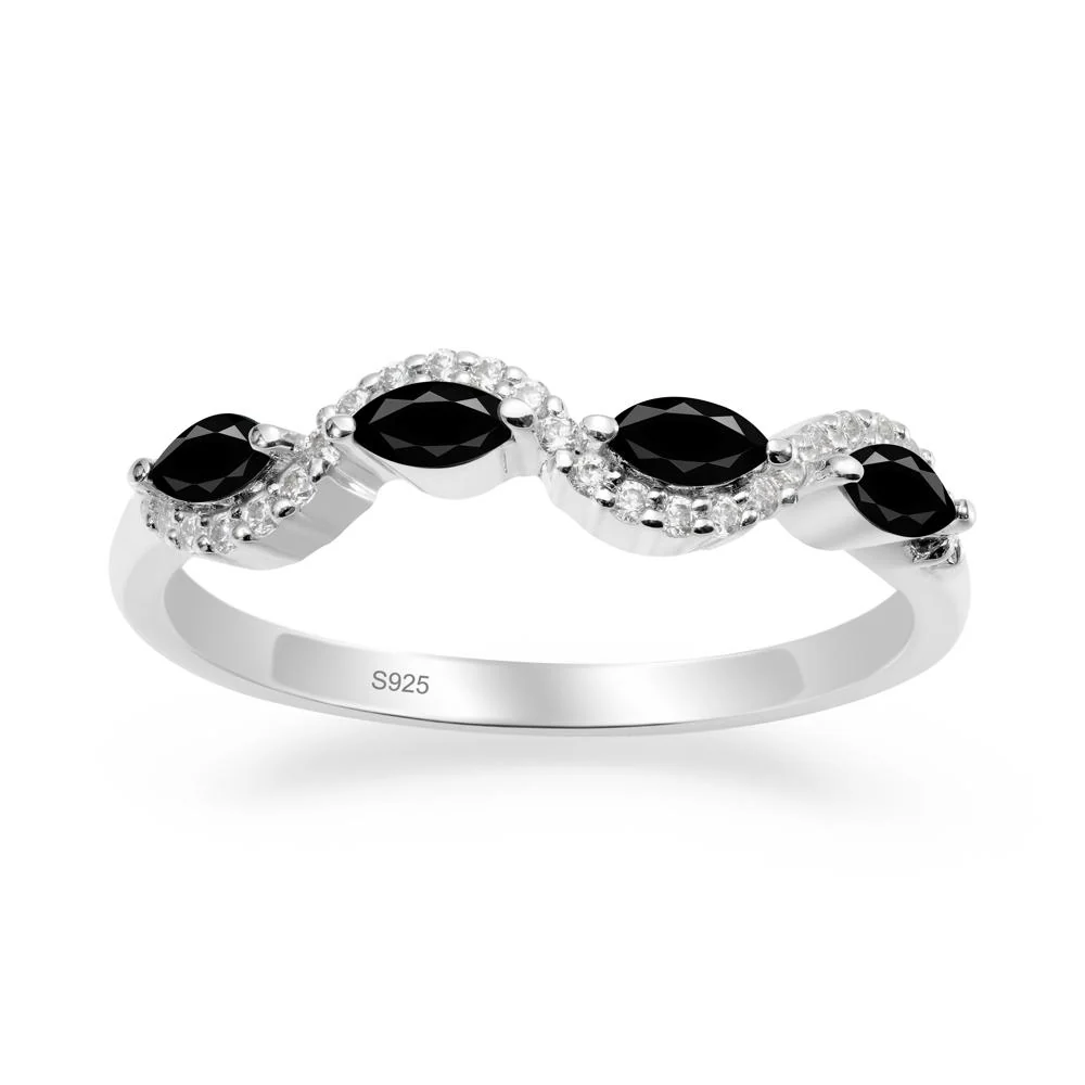 Marquise Cut Black Spinel Ring - Image 3