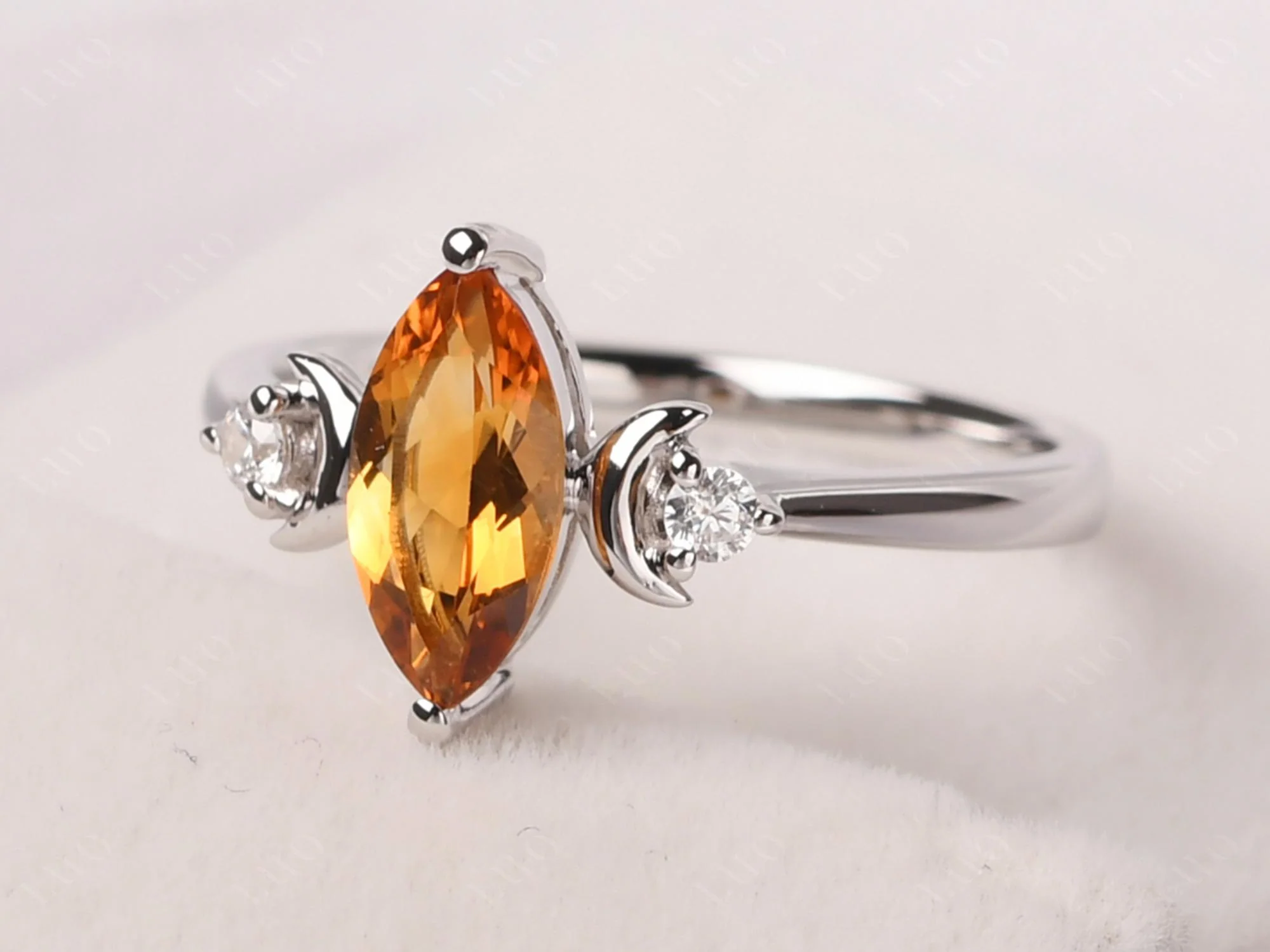 Citrine Double Moon Ring - Image 11
