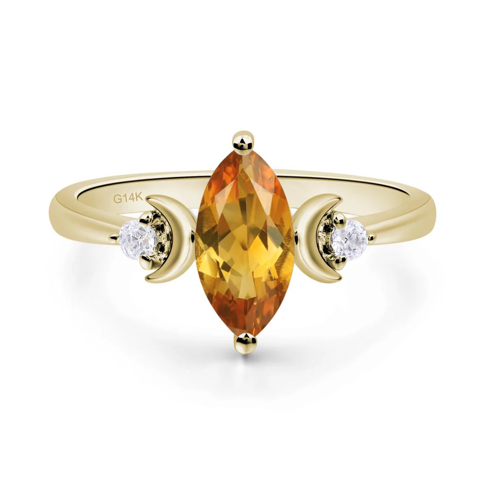 Citrine Double Moon Ring - Image 4