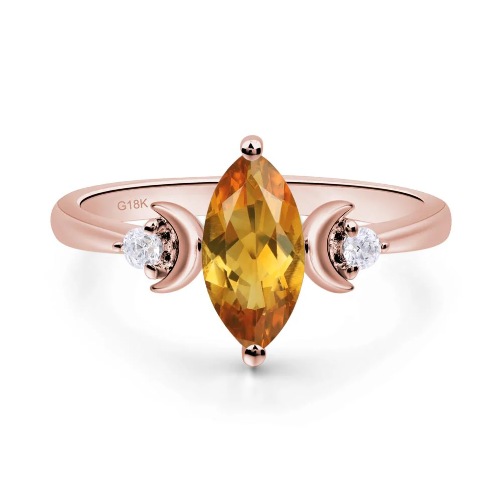 Citrine Double Moon Ring - Image 9