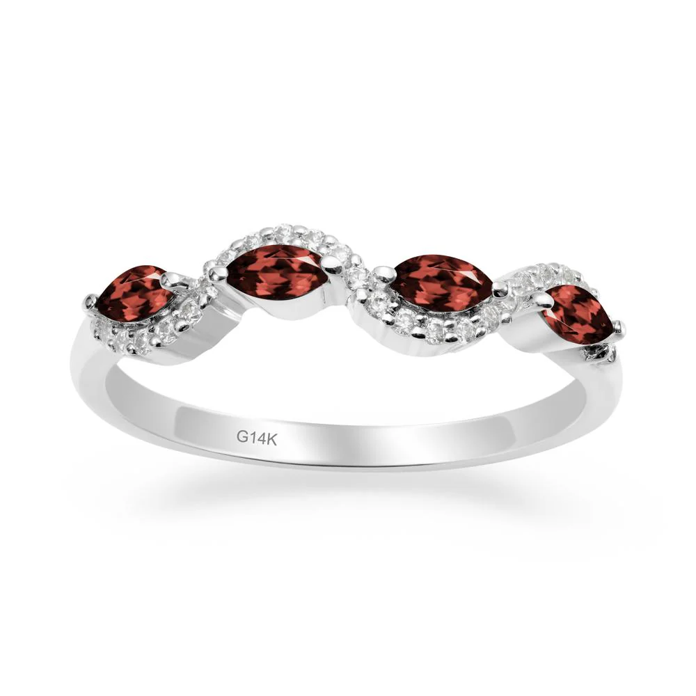 Marquise Cut Garnet Ring - Image 5
