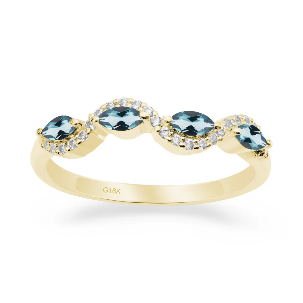 Marquise Cut London Blue Topaz Ring - Image 4