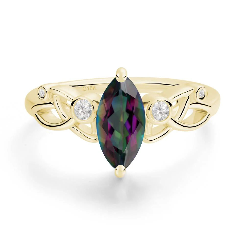 Marquise Cut Mystic Topaz Celtic Ring - Image 3
