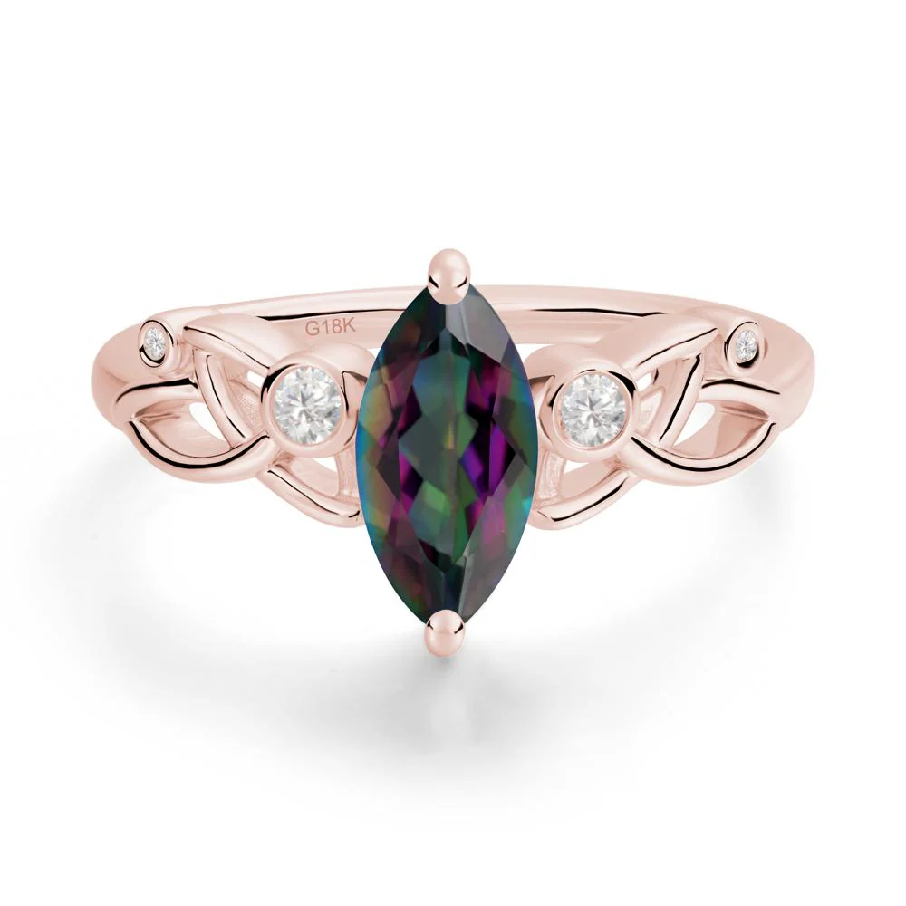 Marquise Cut Mystic Topaz Celtic Ring - Image 4