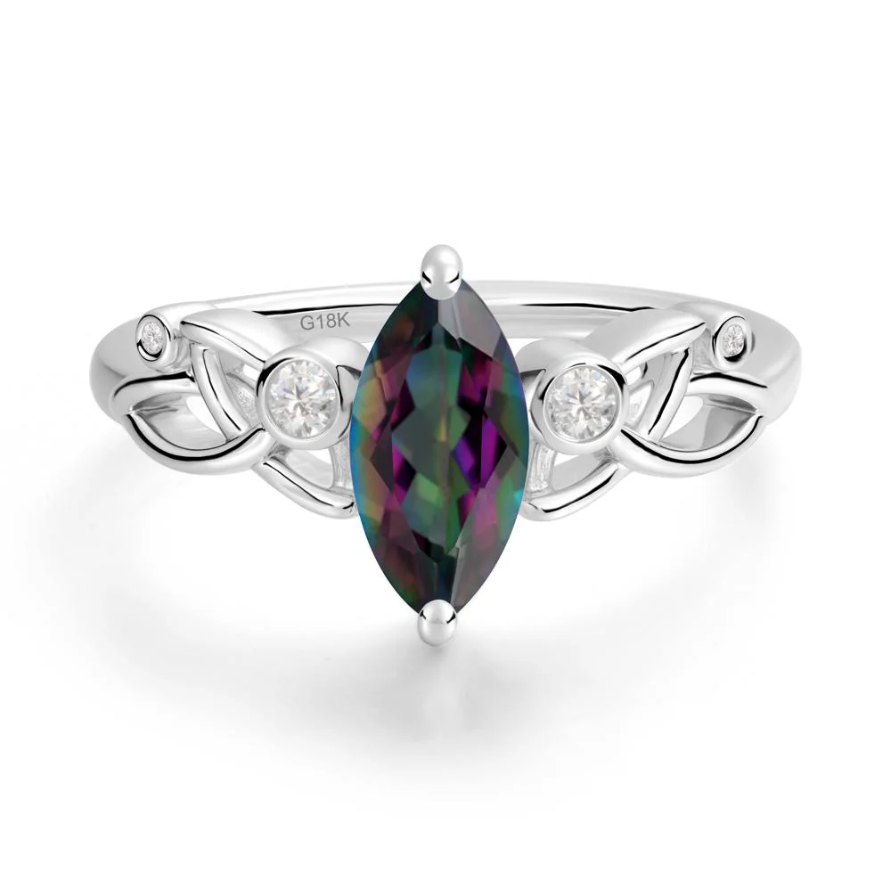 Marquise Cut Mystic Topaz Celtic Ring - Image 8