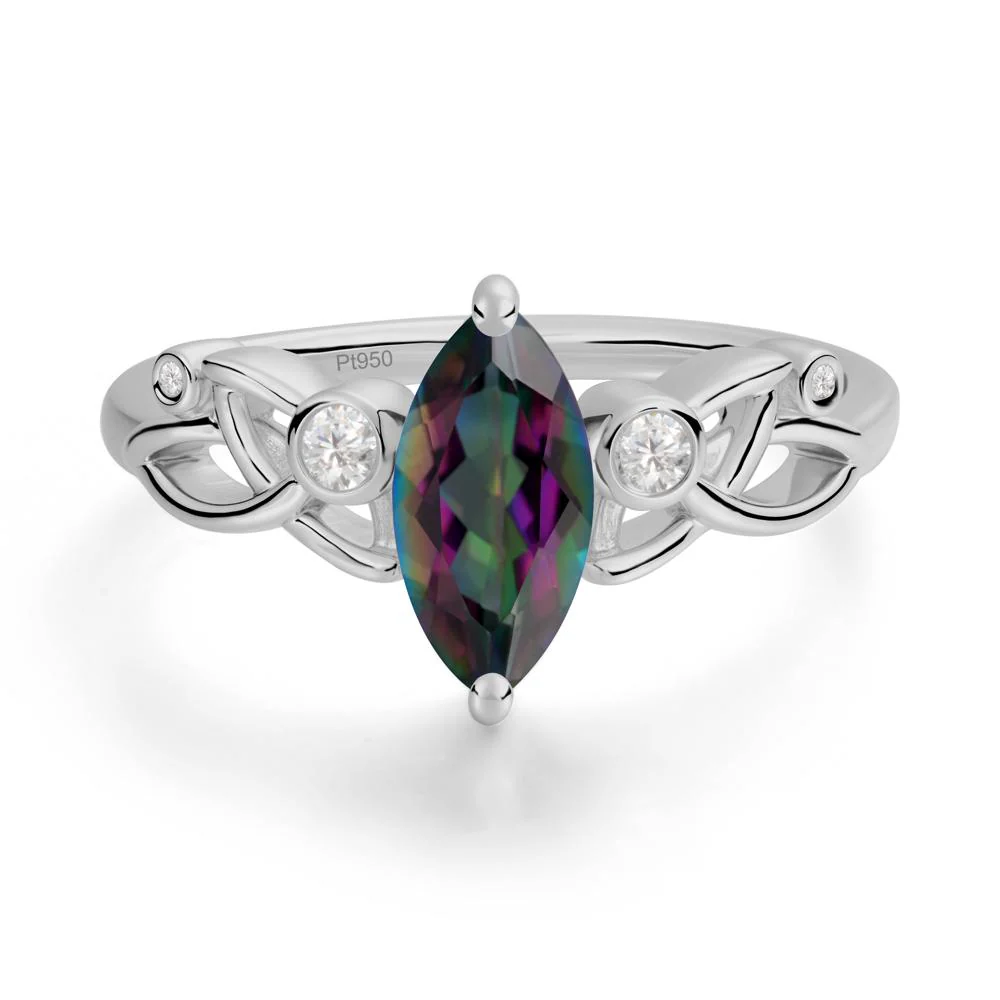 Marquise Cut Mystic Topaz Celtic Ring - Image 9