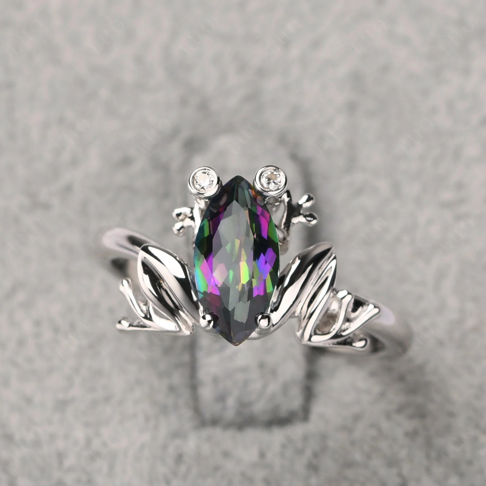 Mystic Topaz Ring with Frog - Image 10