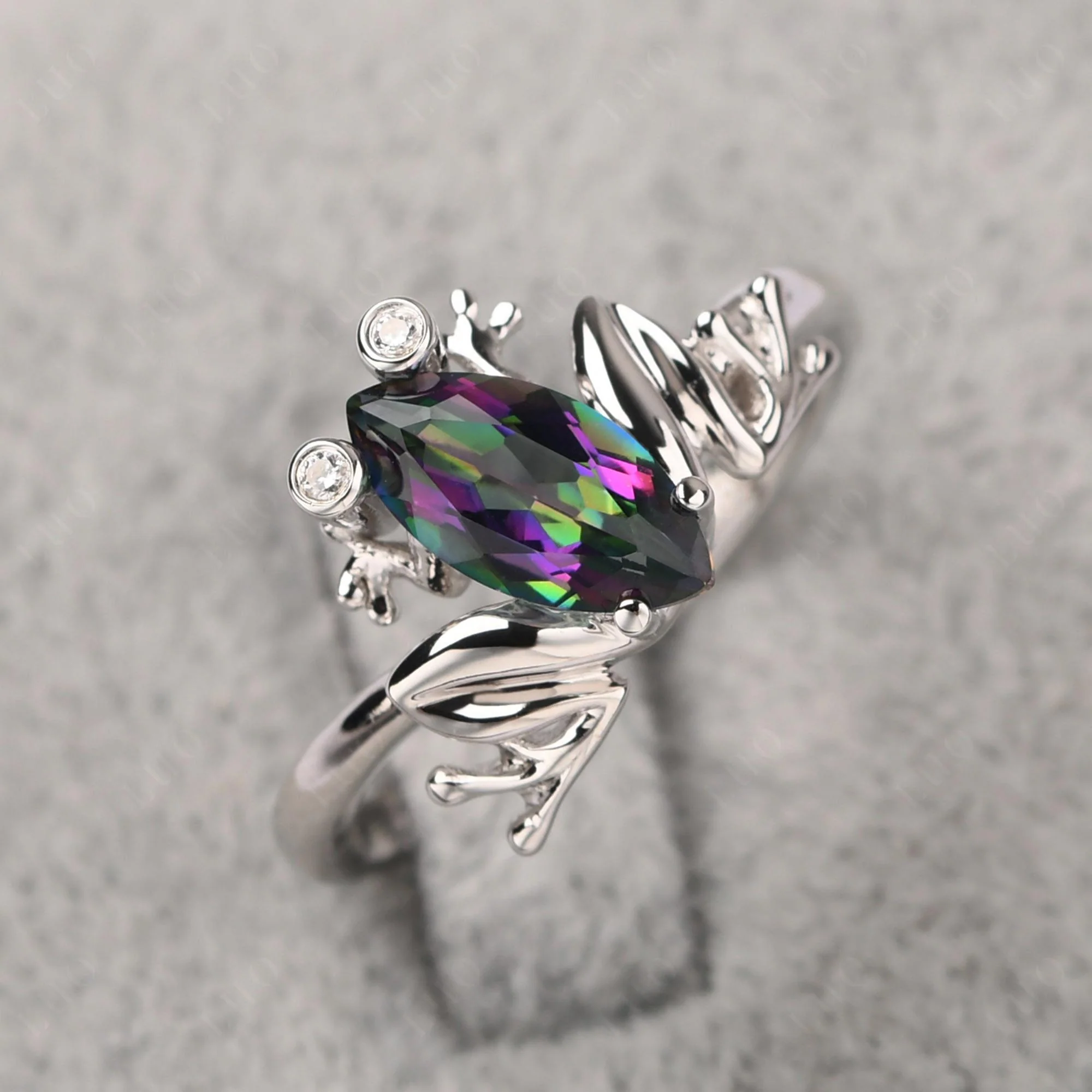 Mystic Topaz Ring with Frog - Image 11