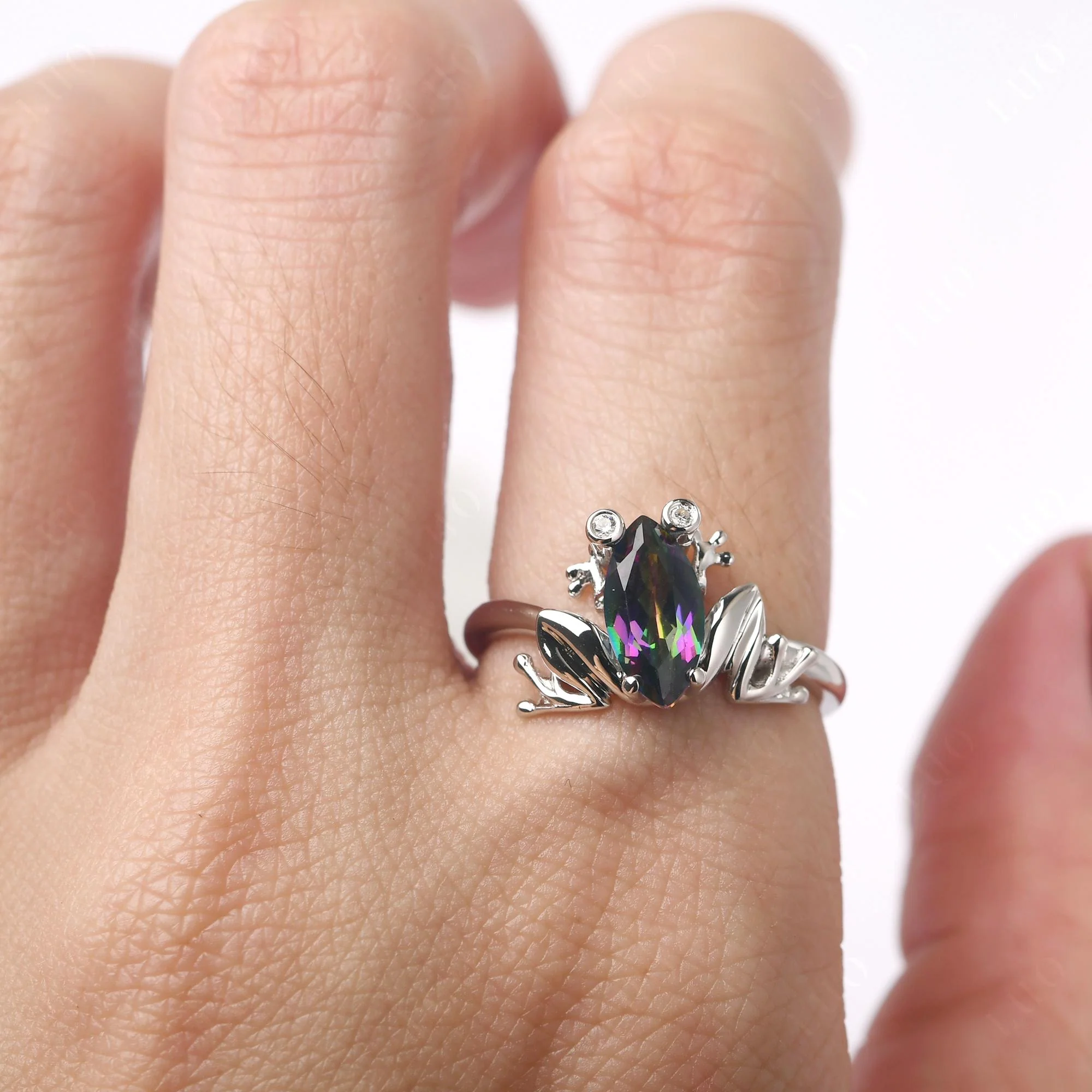 Mystic Topaz Ring with Frog - Image 13