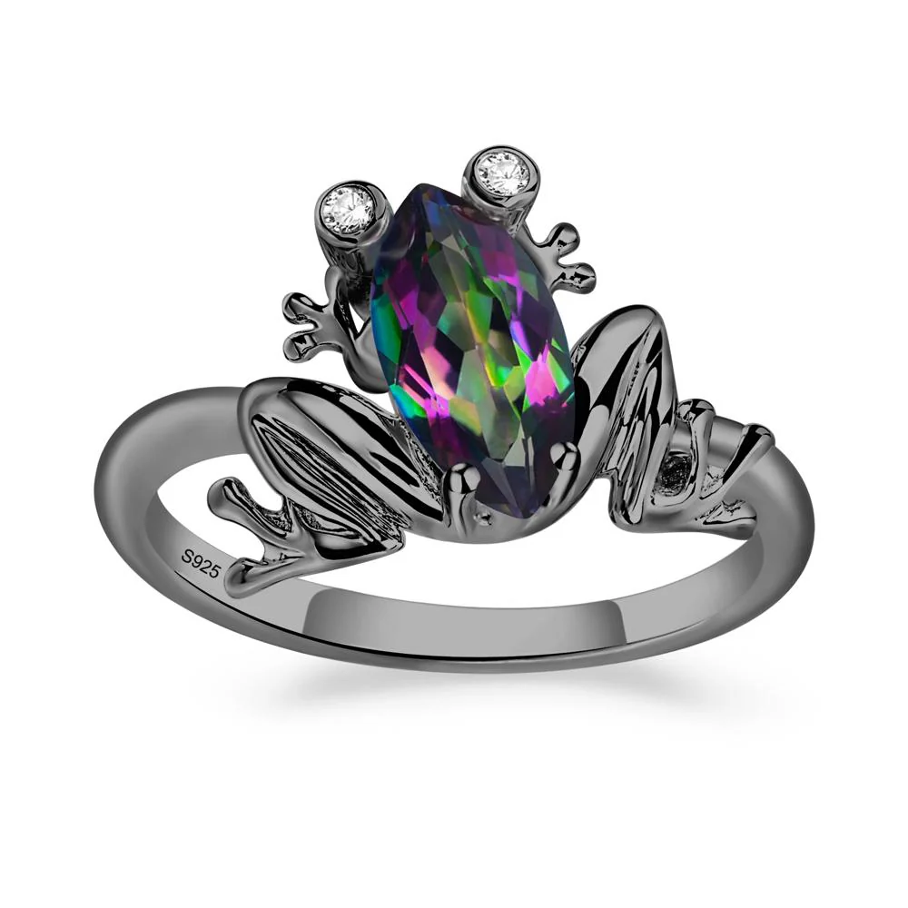 Mystic Topaz Ring with Frog - Image 3