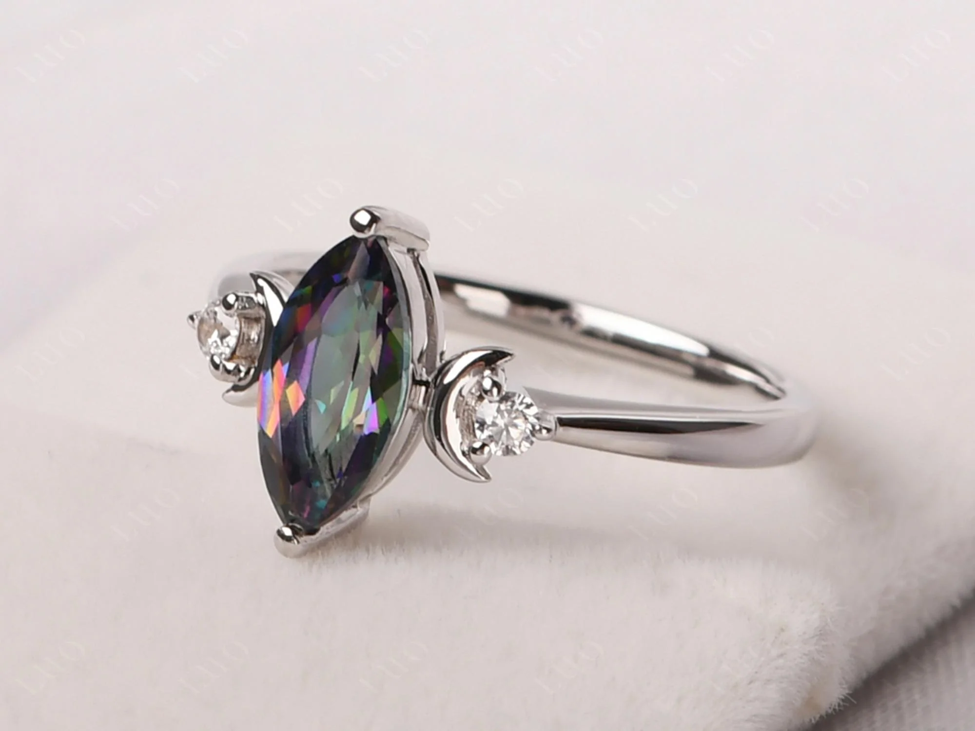 Mystic Topaz Moon Ring - Image 11