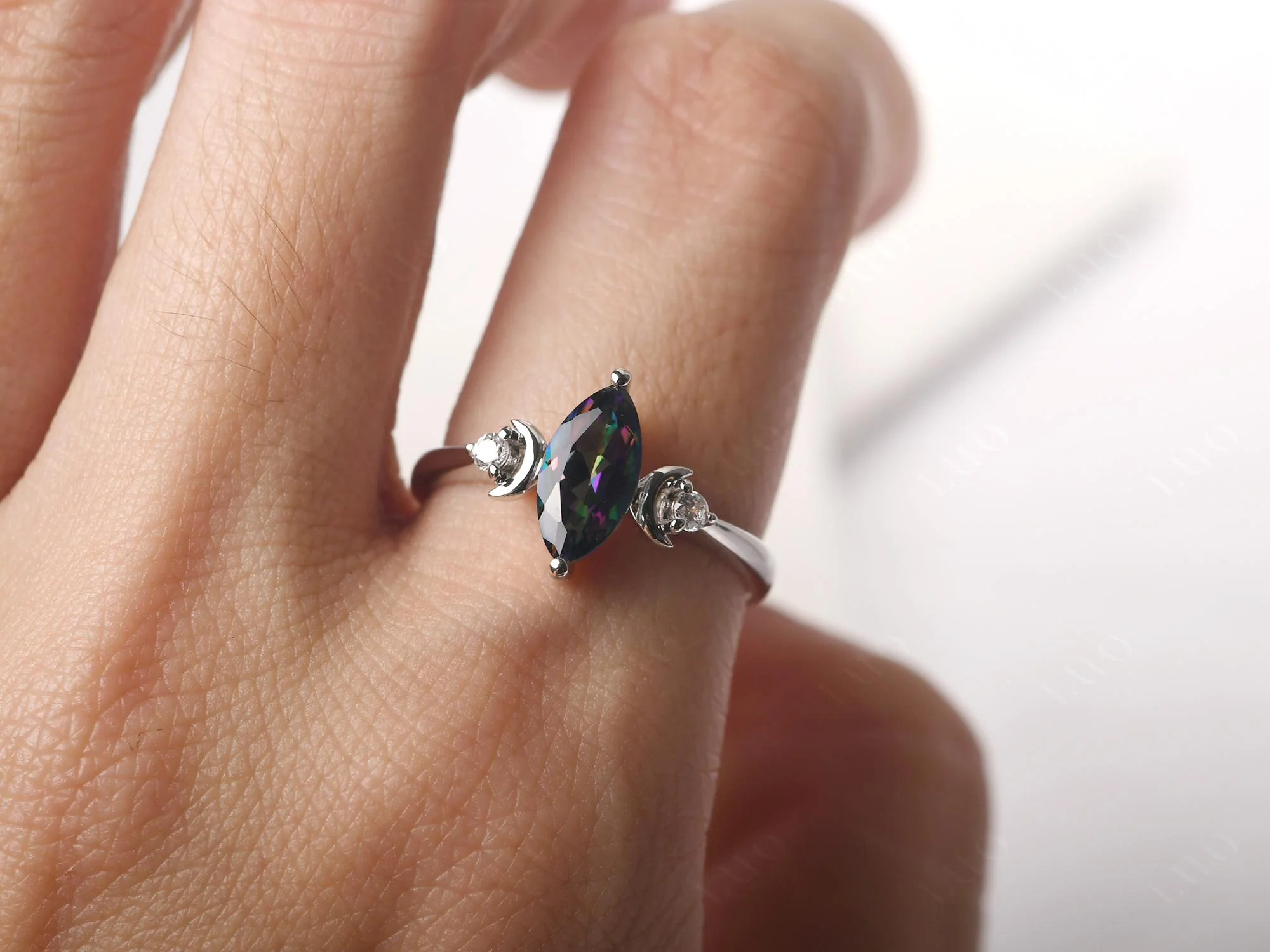 Mystic Topaz Moon Ring - Image 14