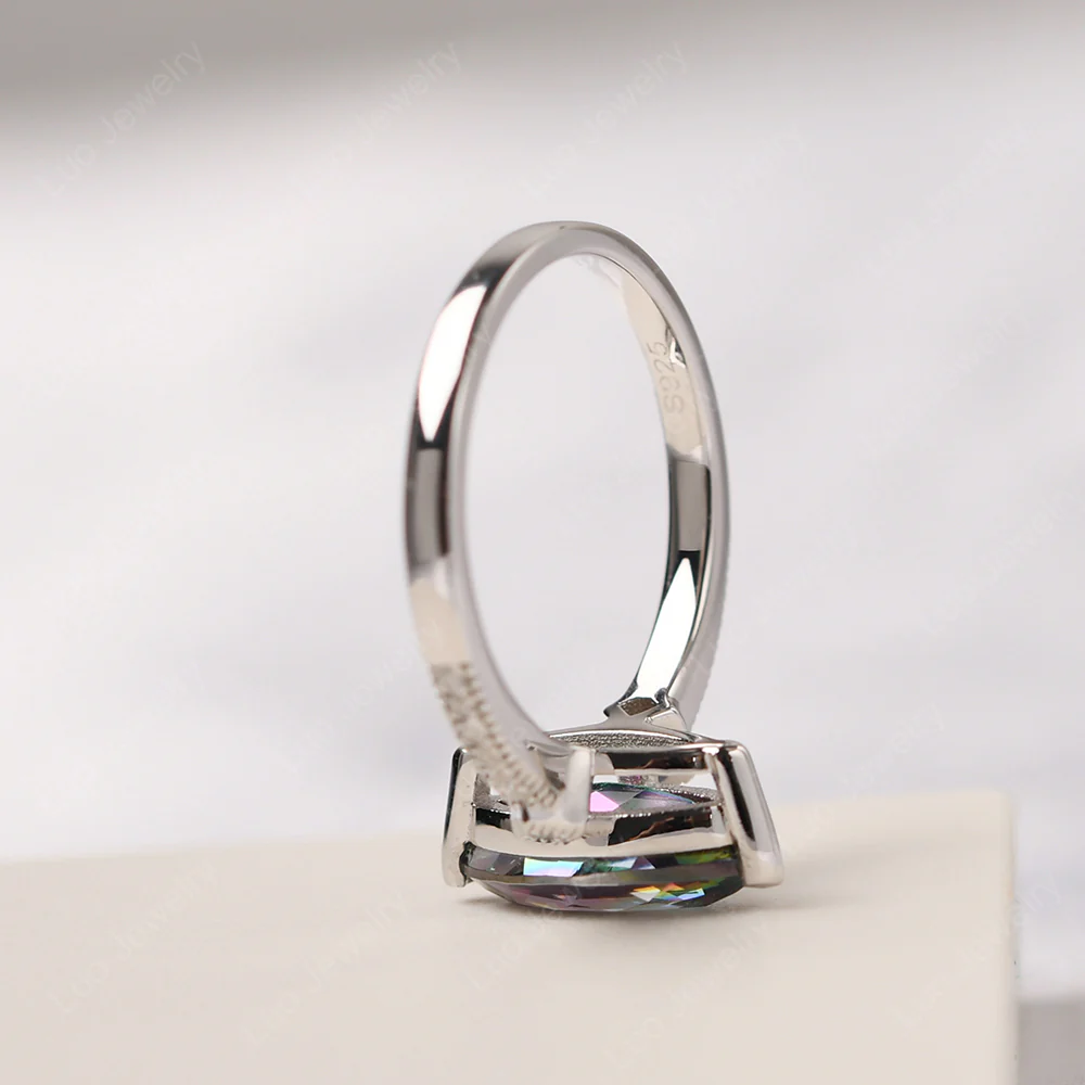 Marquise Cut Mystic Topaz Promise Ring - Image 4