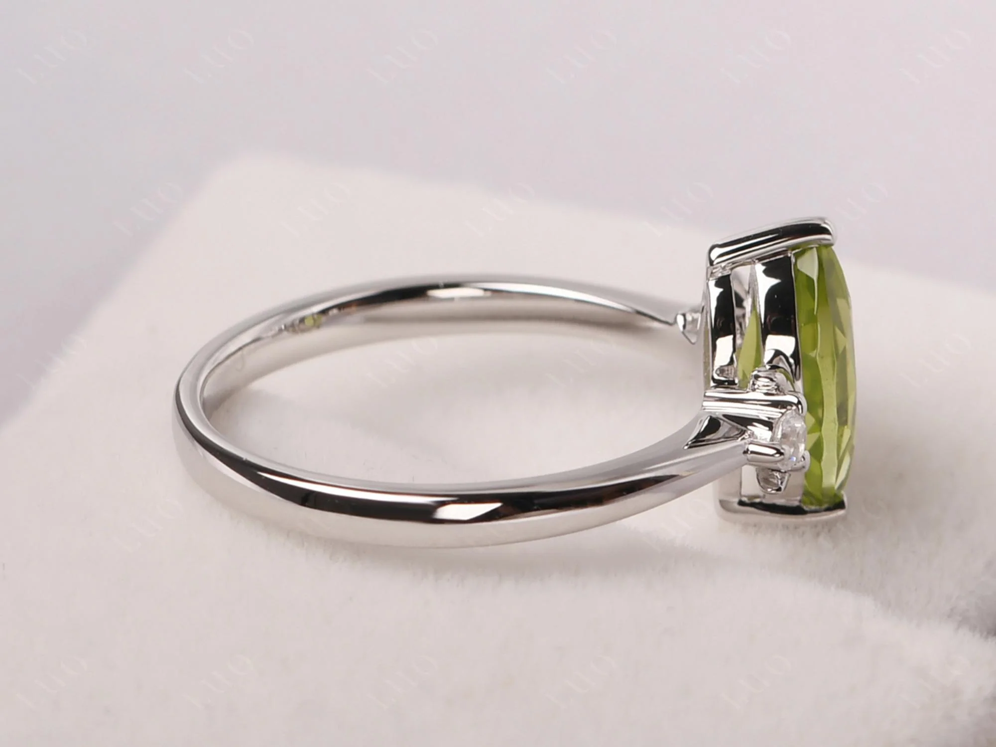 Moon Inspired Peridot Engagement Ring - Image 12
