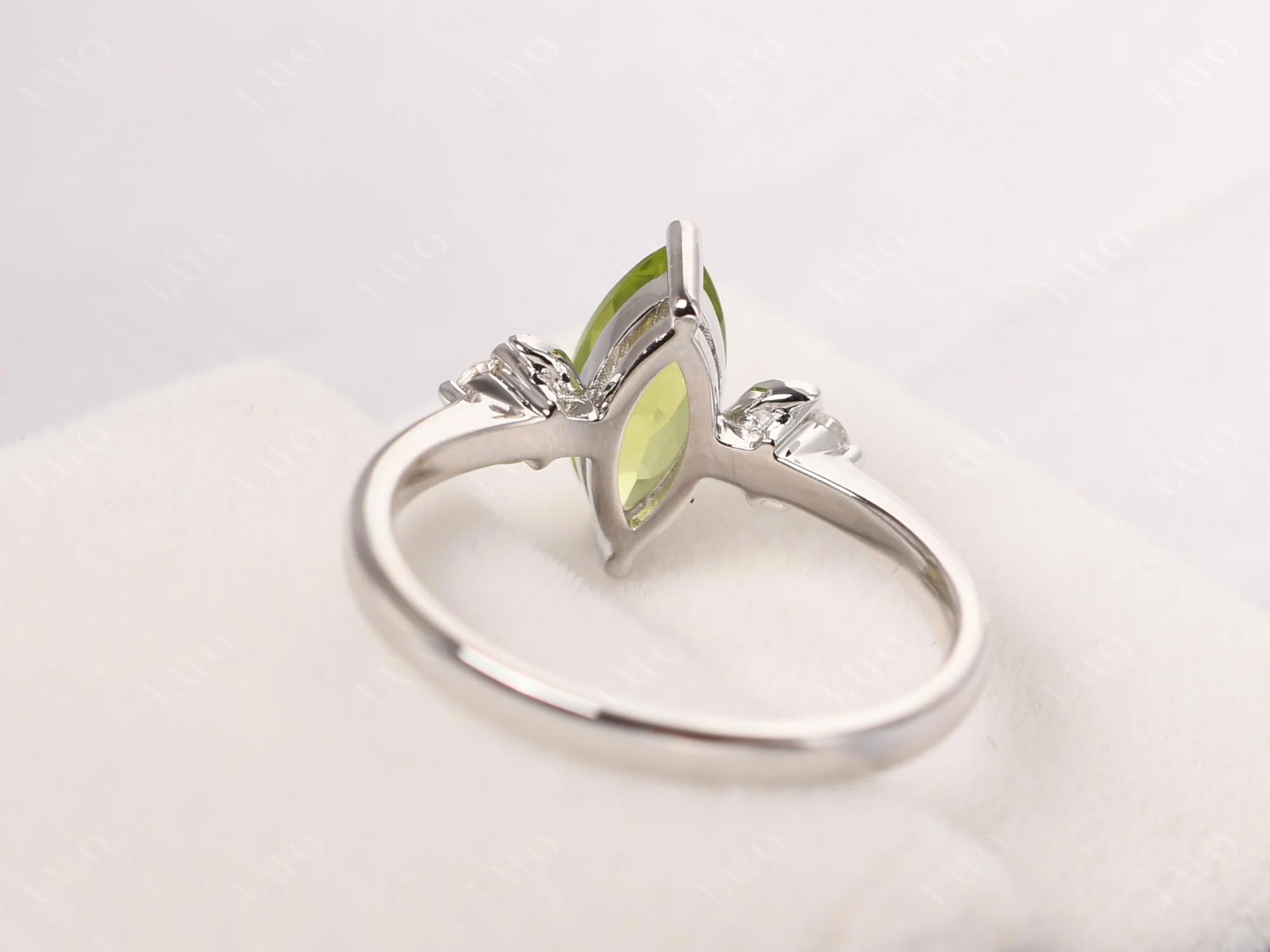 Moon Inspired Peridot Engagement Ring - Image 13