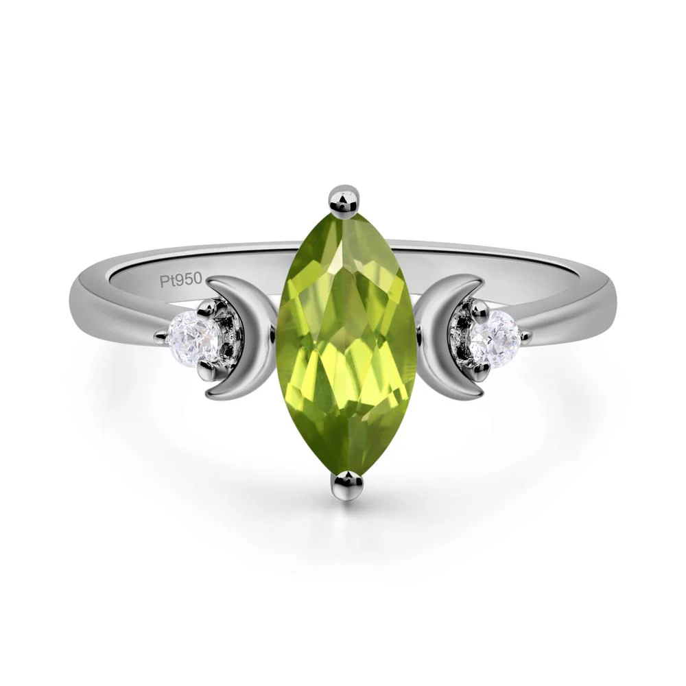 Moon Inspired Peridot Engagement Ring - Image 6