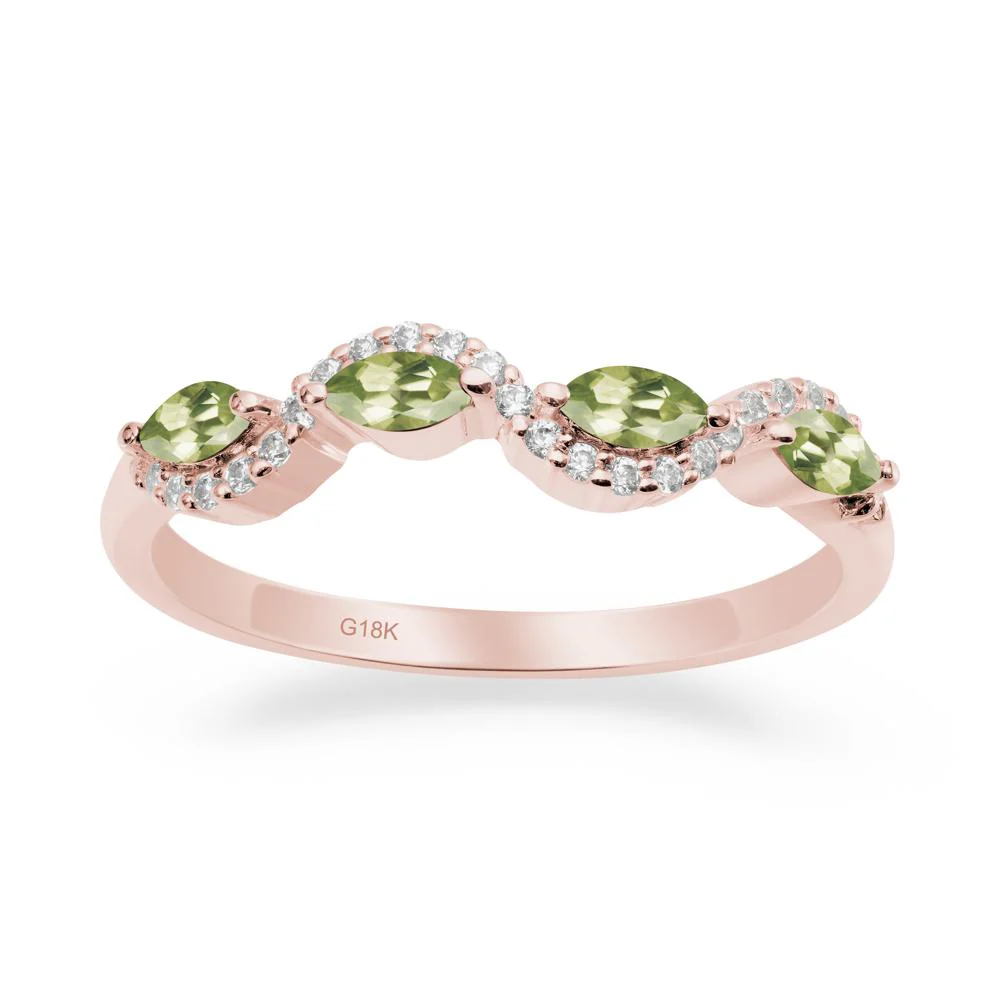 Marquise Cut Peridot Ring - Image 5